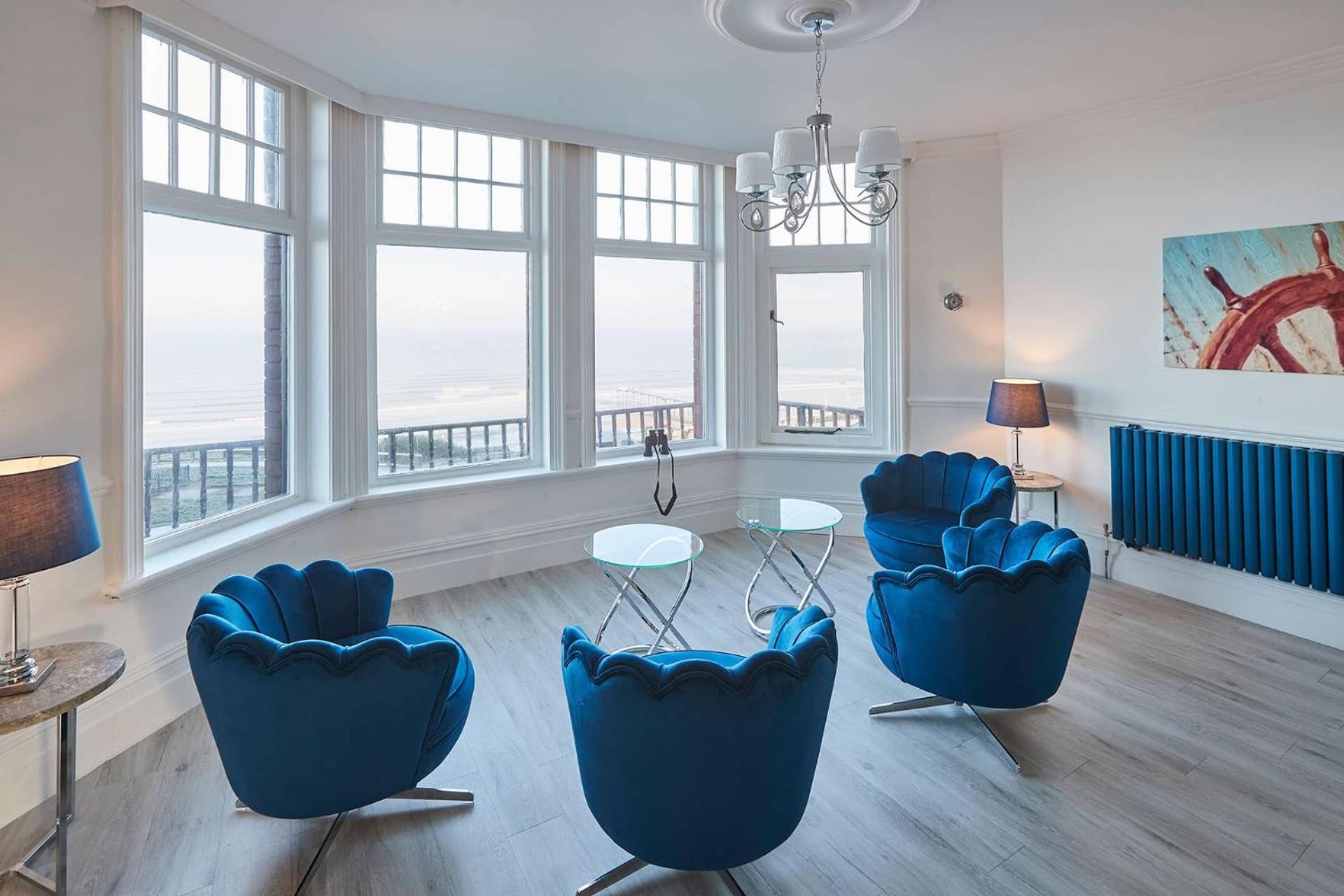 Captain's Deck Balcony Perfectlysaltburn Apartment Saltburn-by-the-Sea
